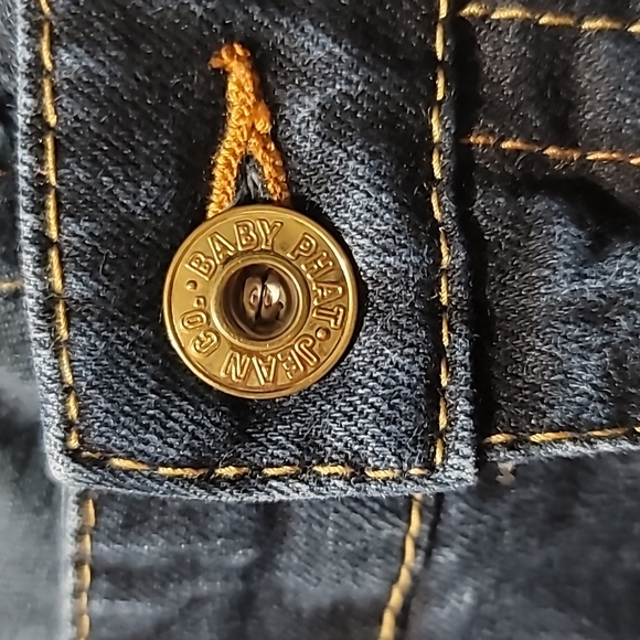 COPY - BABY PHAT BOOTCUT VINTAGE 90's HIP HOP Y2K DARK WASH DENIM BLUE JEANS JU… - Picture 11 of 16